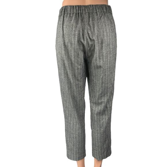 Aritzia Babaton Atelier Women's Gray Wool Cashmere Striped Trouser Pants Size 4 - Picture 3 of 5